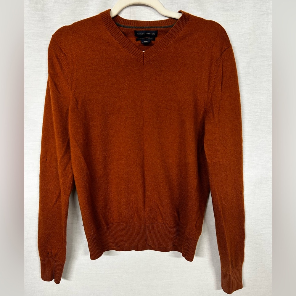 Vintage Banana Republic 100% Merino Wool Burnt Orange Sweater S